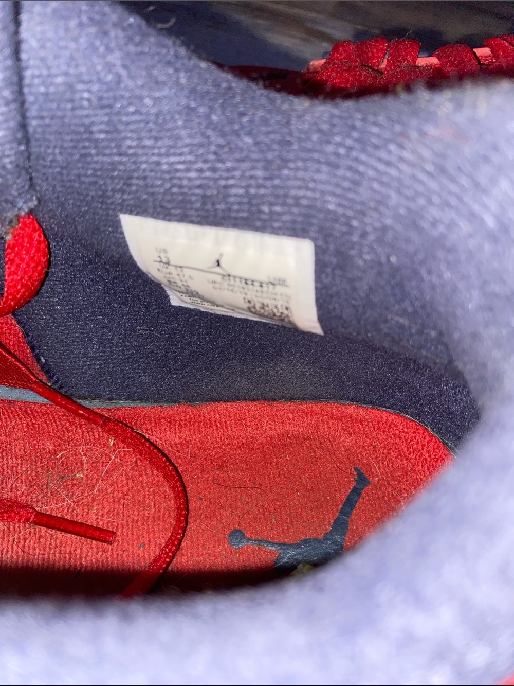 Jordan 4 fiba collab Men’s Red and Navy Mid-Top Retro Sneakers - Picture 6 of 6